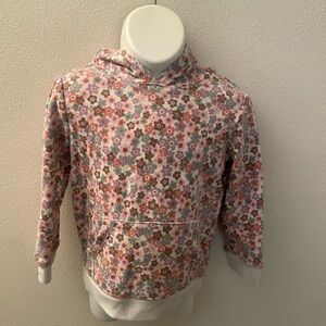 Floral Hoodie with Pink and Red Flowers